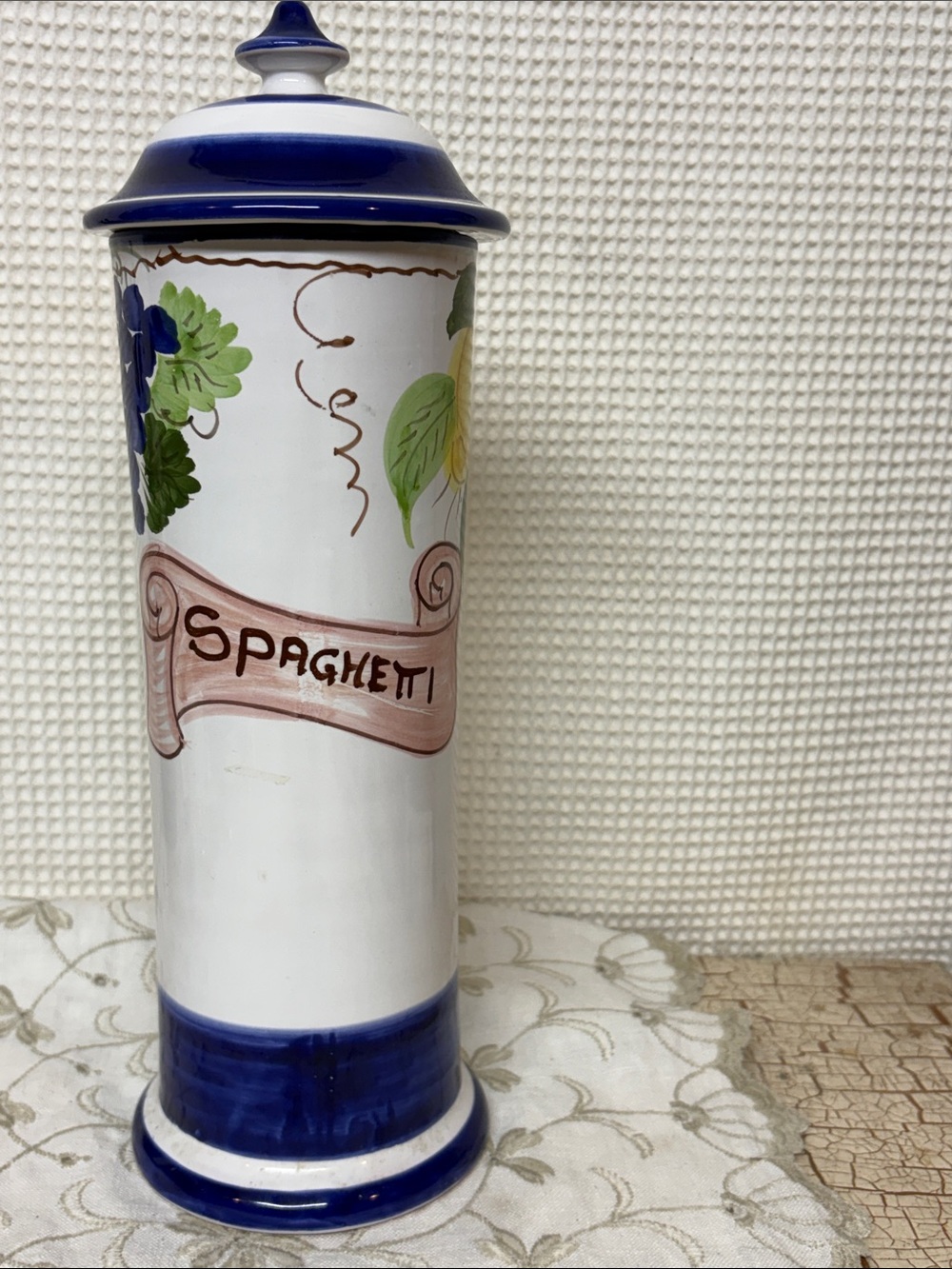 Ceramic spaghetti jar